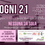 Ogni 21 – Nessuna da sola, evento contro la violenza di genere a Castel Maggiore.