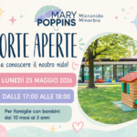 Immagine in evidenza dell’open day Porte Aperte del Micronido Mary Poppins di Minerbio, lunedì 25 maggio 2026 dalle 17:00 alle 18:00.
